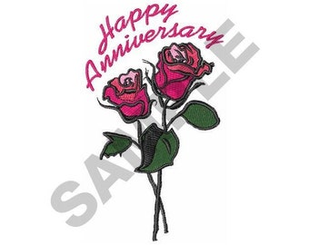Happy Anniversary - Machine Embroidery Design