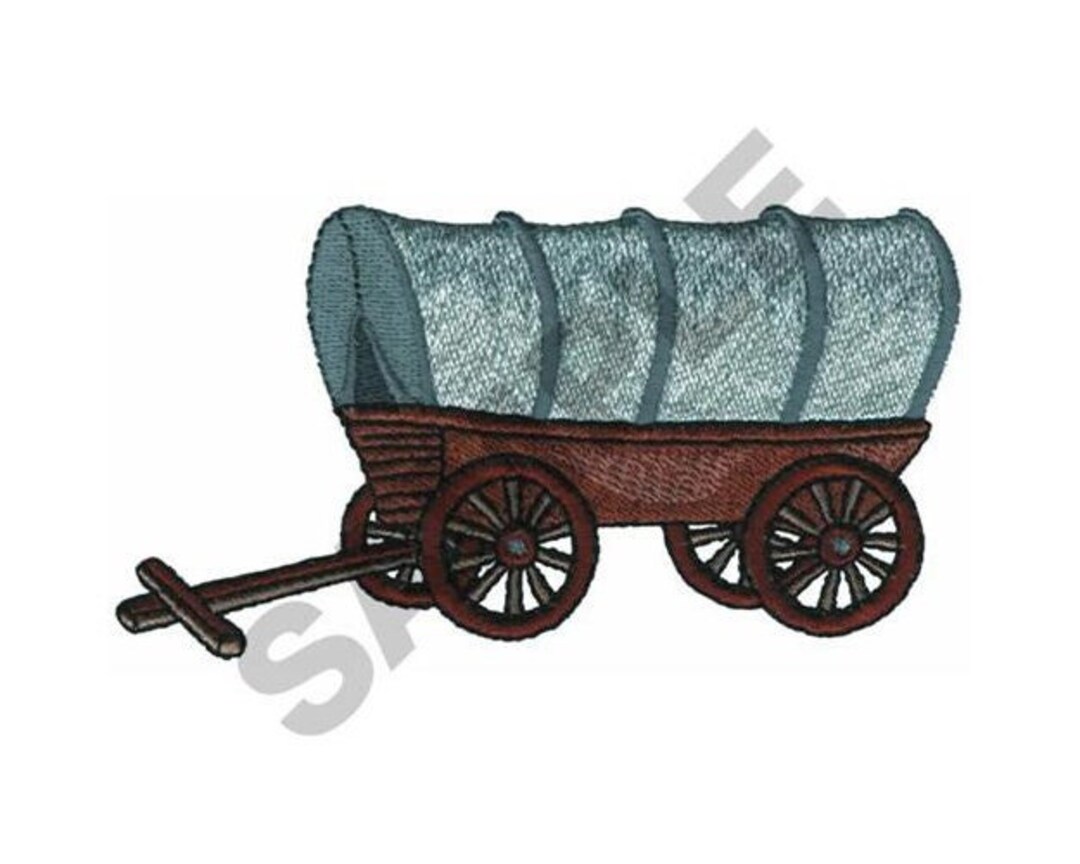 Covered Wagon - Machine Embroidery Design - Etsy