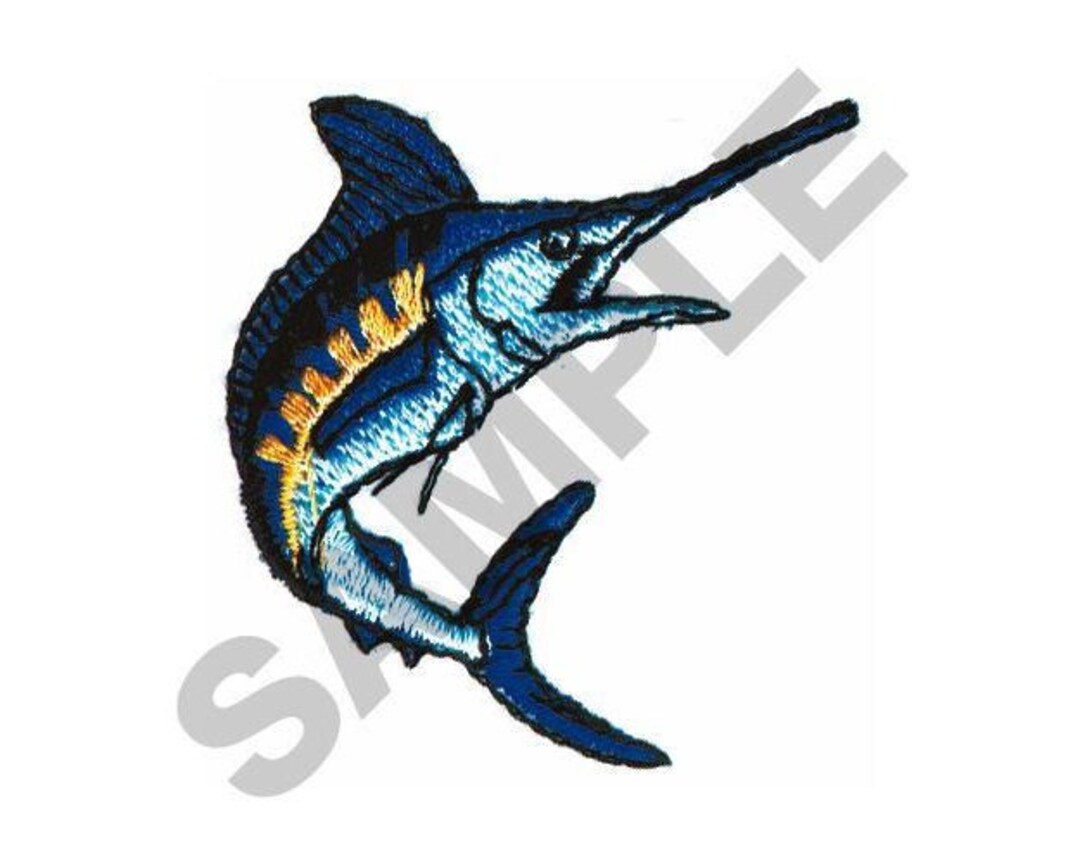 Blue Marlin Machine Embroidery Design - Etsy