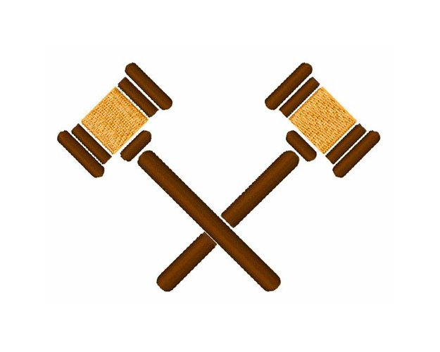 Crossed Gavels Machine Embroidery Design Etsy