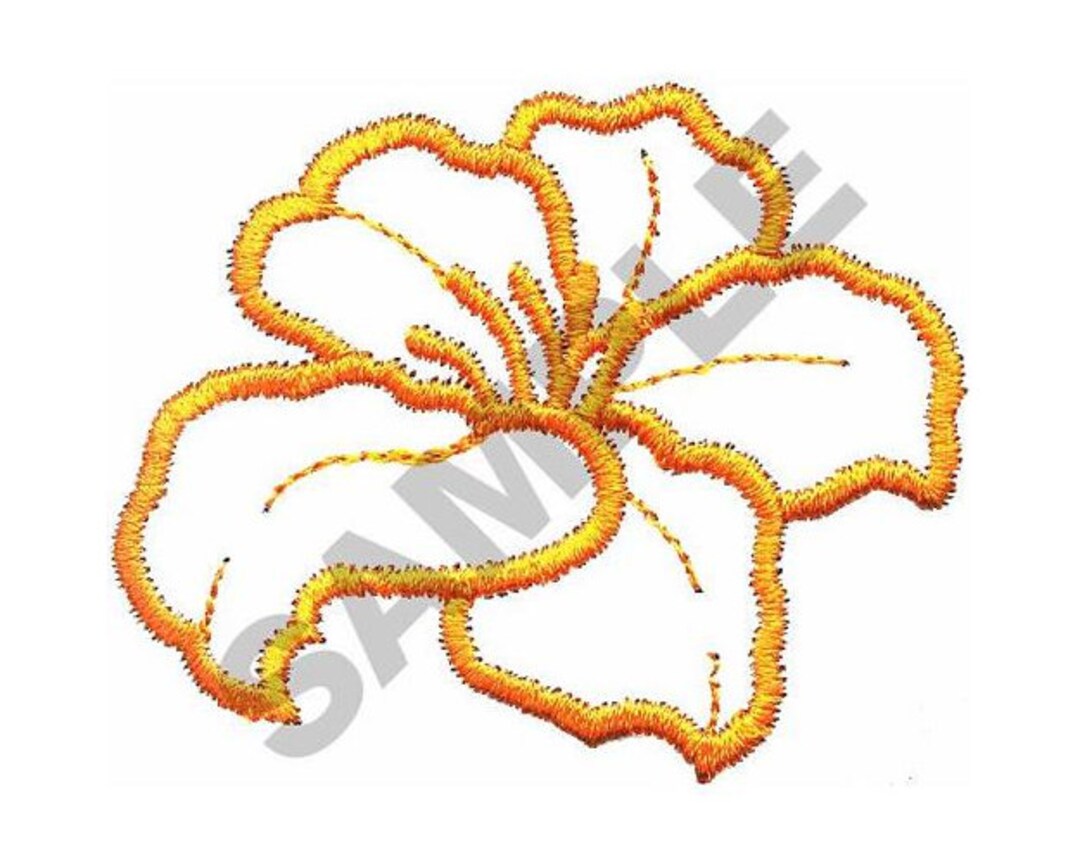 Orchid Bloom Machine Embroidery Design - Etsy