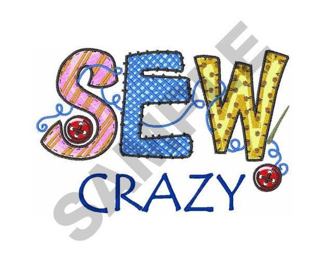 Sew Crazy Machine Embroidery Design Etsy