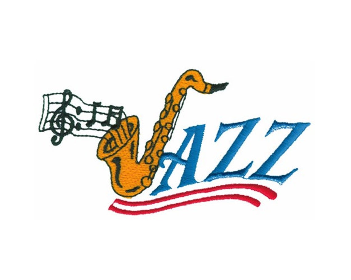 Saxophone Jazz Machine Embroidery Design Etsy