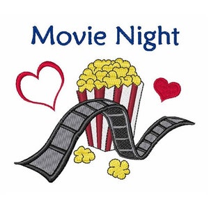 Movie Night - Machine Embroidery Design
