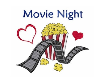Movie Night - Machine Embroidery Design