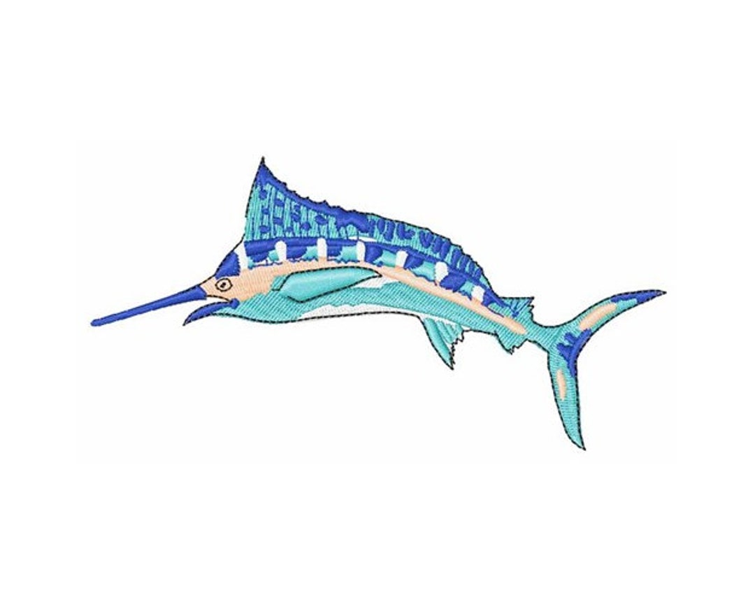 Blue Marlin - Machine Embroidery Design - Etsy