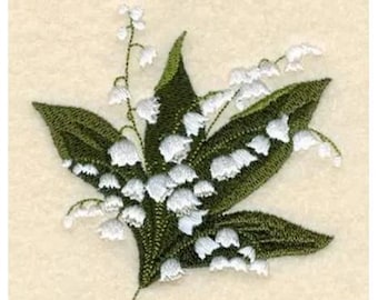 Lily Of The Valley - Machine Embroidery Design, May Lily Embroidery Pattern, Spring Flower Embroidery Design