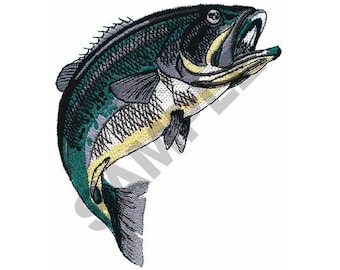 Big Mouth Bass - Machine Embroidery Design