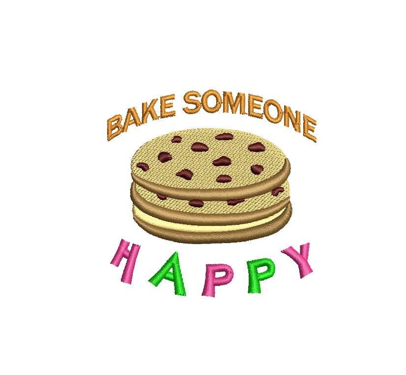 Bake Someone Happy Machine Embroidery Design Etsy