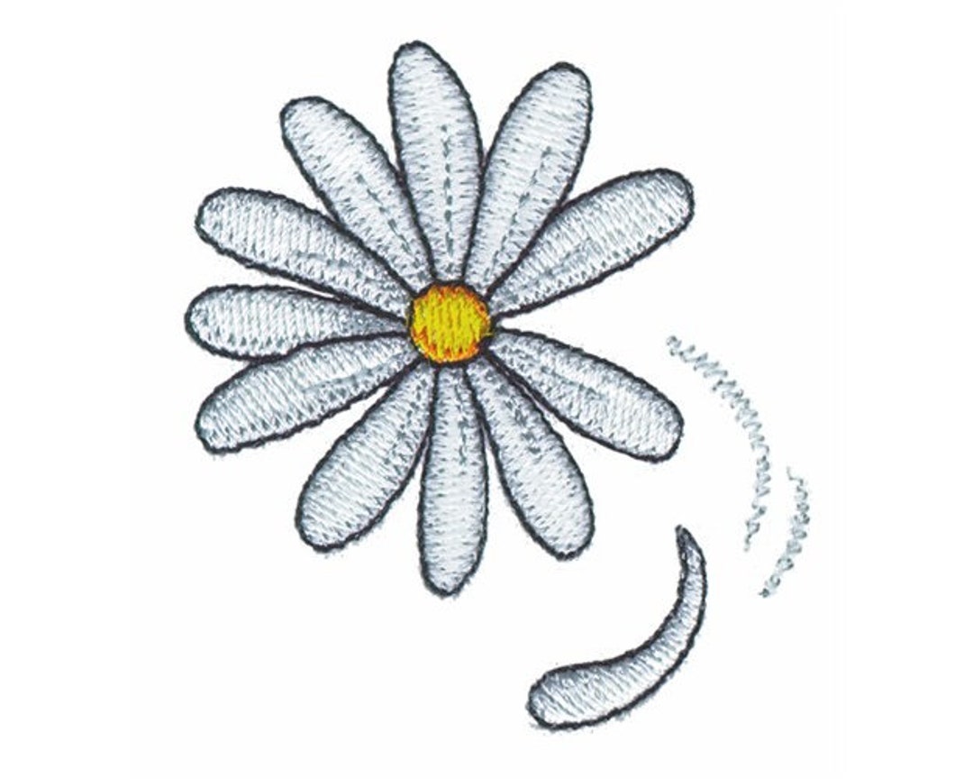 Daisy Machine Embroidery Design Etsy