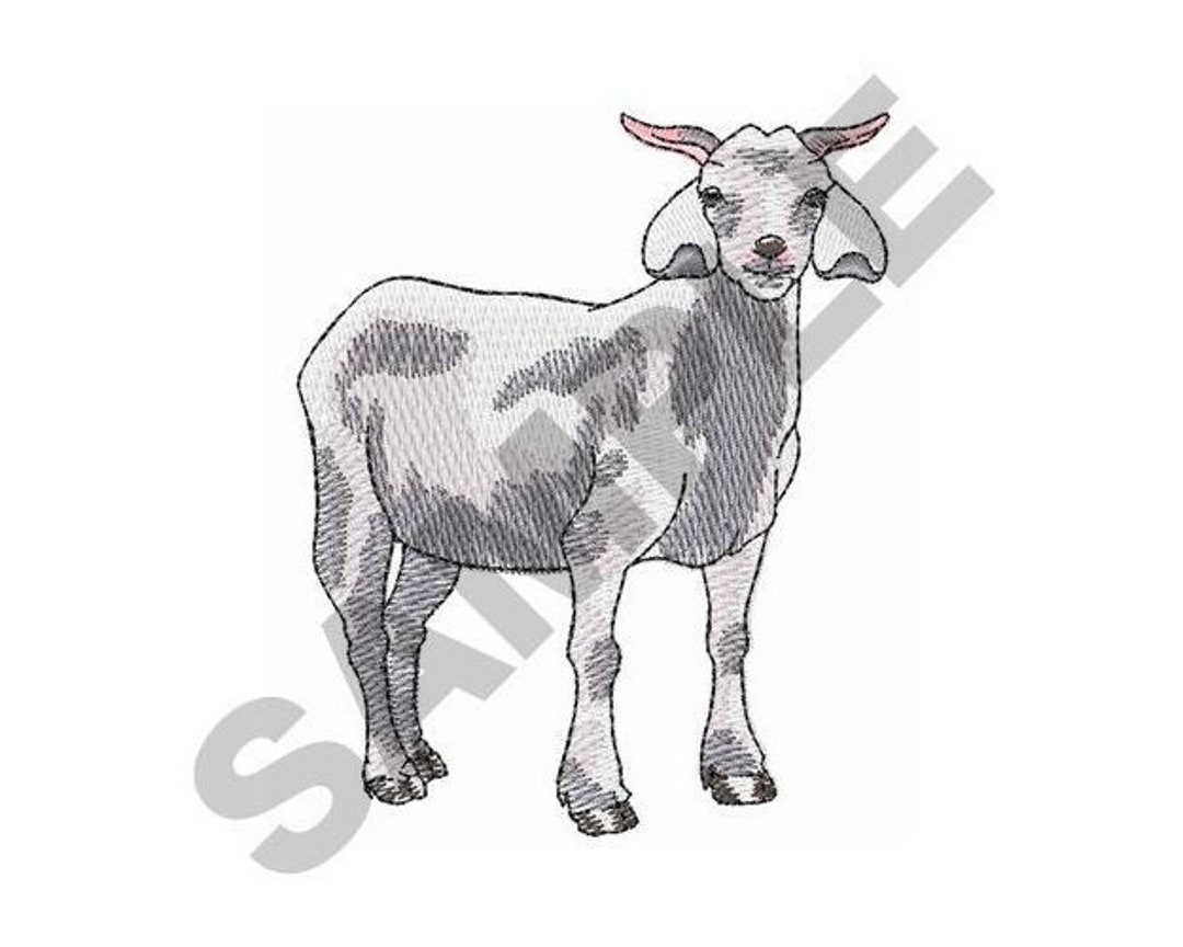 Goat Machine Embroidery Design Etsy