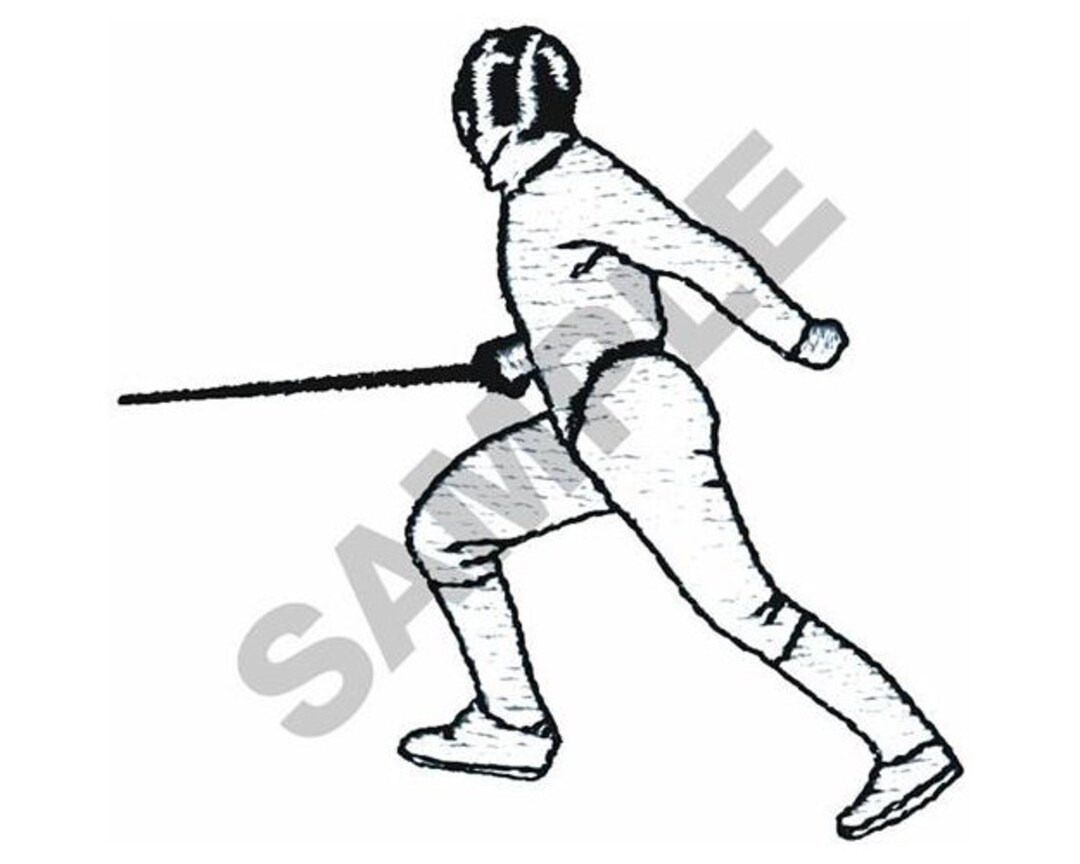 Fencing Machine Embroidery Design Etsy