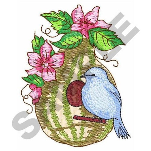 Gourd Birdhouse - Machine Embroidery Design