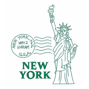Travel New York - Machine Embroidery Design
