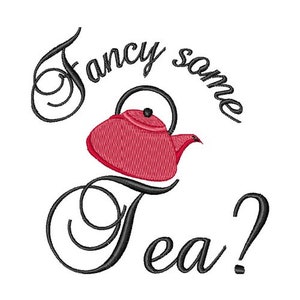 ¿Te apetece un té? - Diseño de bordado a máquina