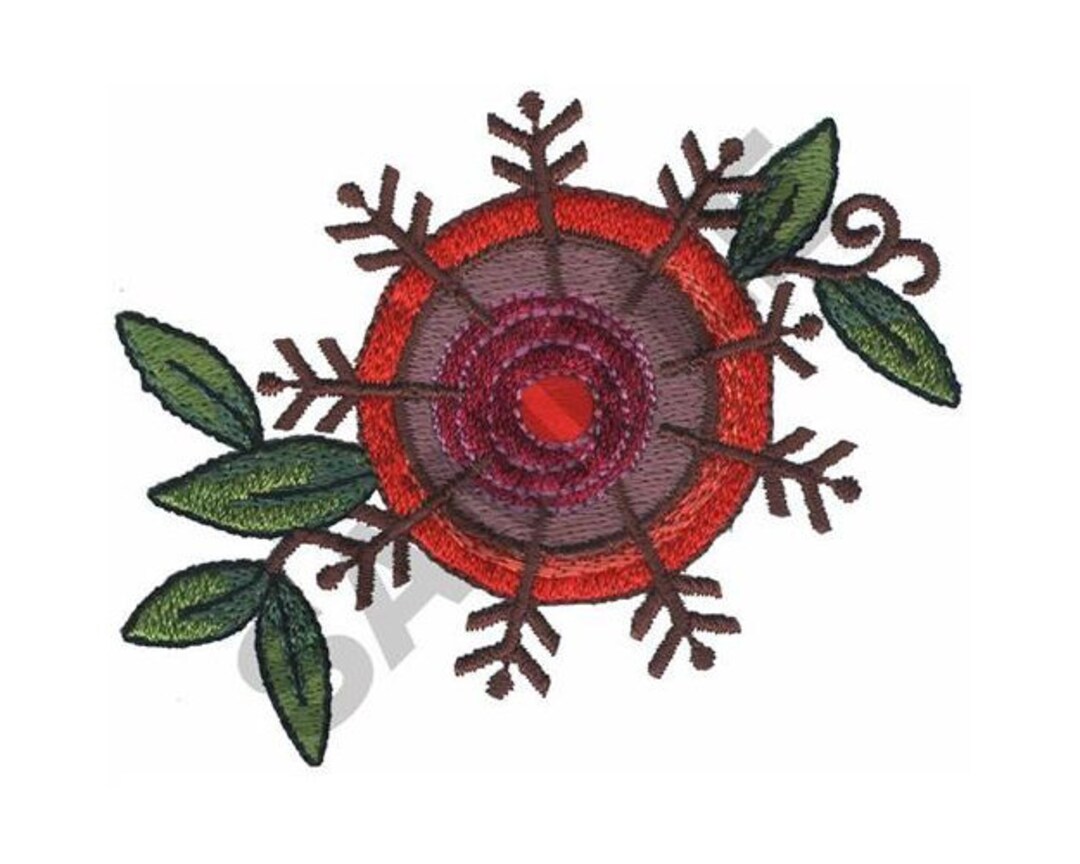 Embroidrery Emblems Floral Emblem Machine Embroidery Design - Etsy