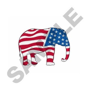 Republican Elephant - Machine Embroidery Design
