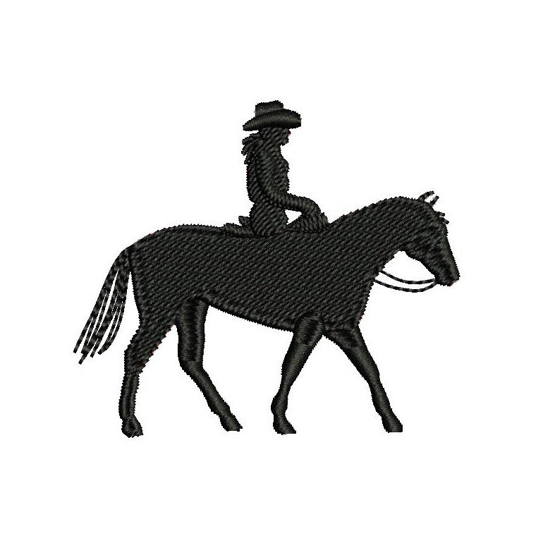Western Horse And Rider - Machine Embroidery Design