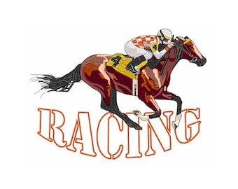 Horse Racing - Machine Embroidery Design