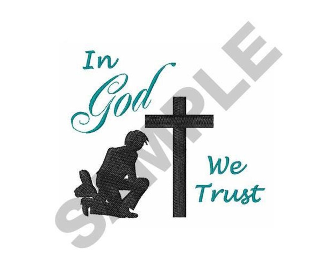 In God We Trust Machine Embroidery Design - Etsy