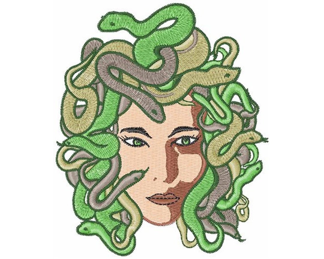 Medusa Machine Embroidery Design - Etsy
