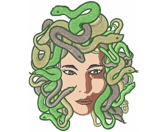 Medusa - Disegno per ricamo a macchina