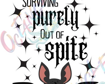 Surviving purely out of spite! - bat spite - instant download - svg, png, jpg, pdf - stars