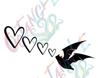 Bat Love Echolocation - instant download - Valoween