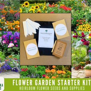 Flower Garden Starter Kit – 25 Unique Flower Seed Varieties + Everything you need to start a Stunning Flower Garden!