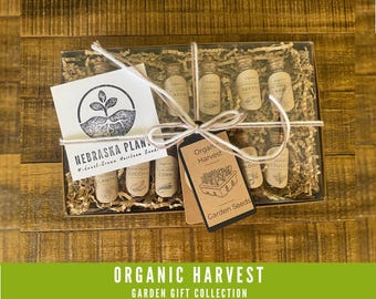 Organic Harvest Garden Gift Collection - Organic and Heirloom Seeds and Supplies for Eco-Friendly Gardeners!