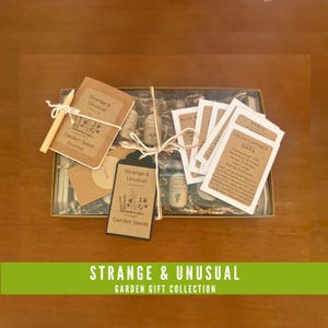 Unique gardening gift collection featuring rare and unusual heirloom seeds for gardeners