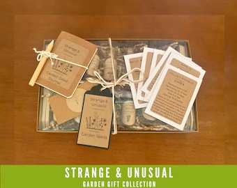 Unusual Seeds Garden Gift Collection - Rare and Unusual Heirloom Seed Kit for Gardeners!