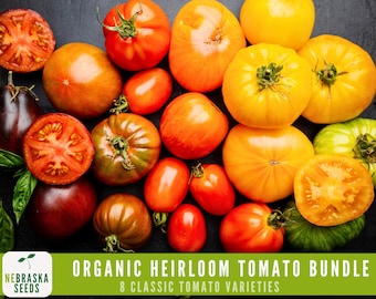 Organic Tomato Seed Collection – 8 Classic Heirloom Garden Tomatoes!