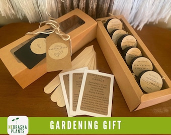Garden Seed Gift Collection – Heirloom Vegetable Seed Kit with Plant Markers and Instruction Cards - Great for Stocking Stuffers!
