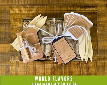 World Flavors Seed Collection - Unique Seed Gift for Gardeners with Rare Seeds from Around the Globe!
