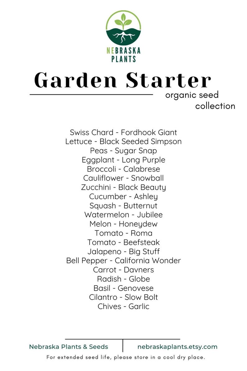 Eco-friendly garden seed kit with certified organic vegetable and herb seeds