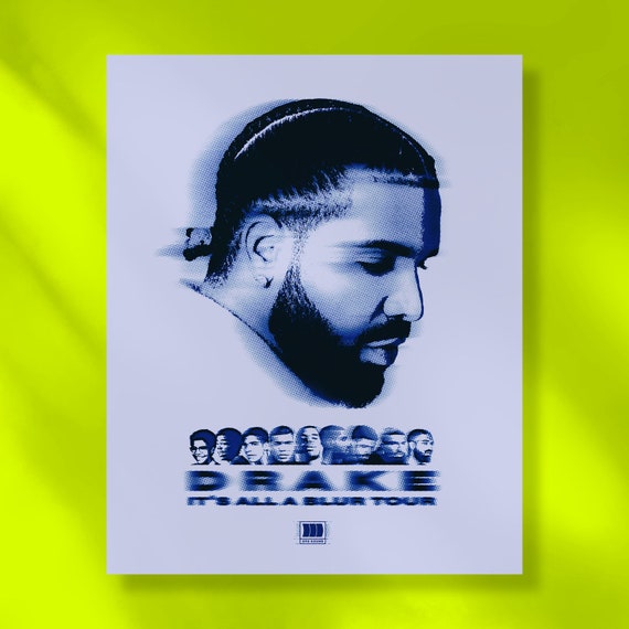 Drake Inspired Wall Art, It's All a Blur Tour Poster, Drake Wall