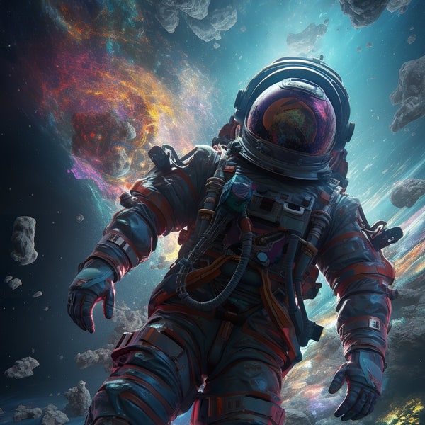 Astronaut Space Adventure #1 | wallart | Printable Art | Digital Download | Astronaut Space Adventure #1 | JPG | 2023