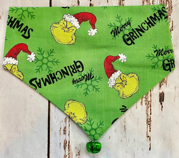 Green Grinch Pet Bandana Etsy