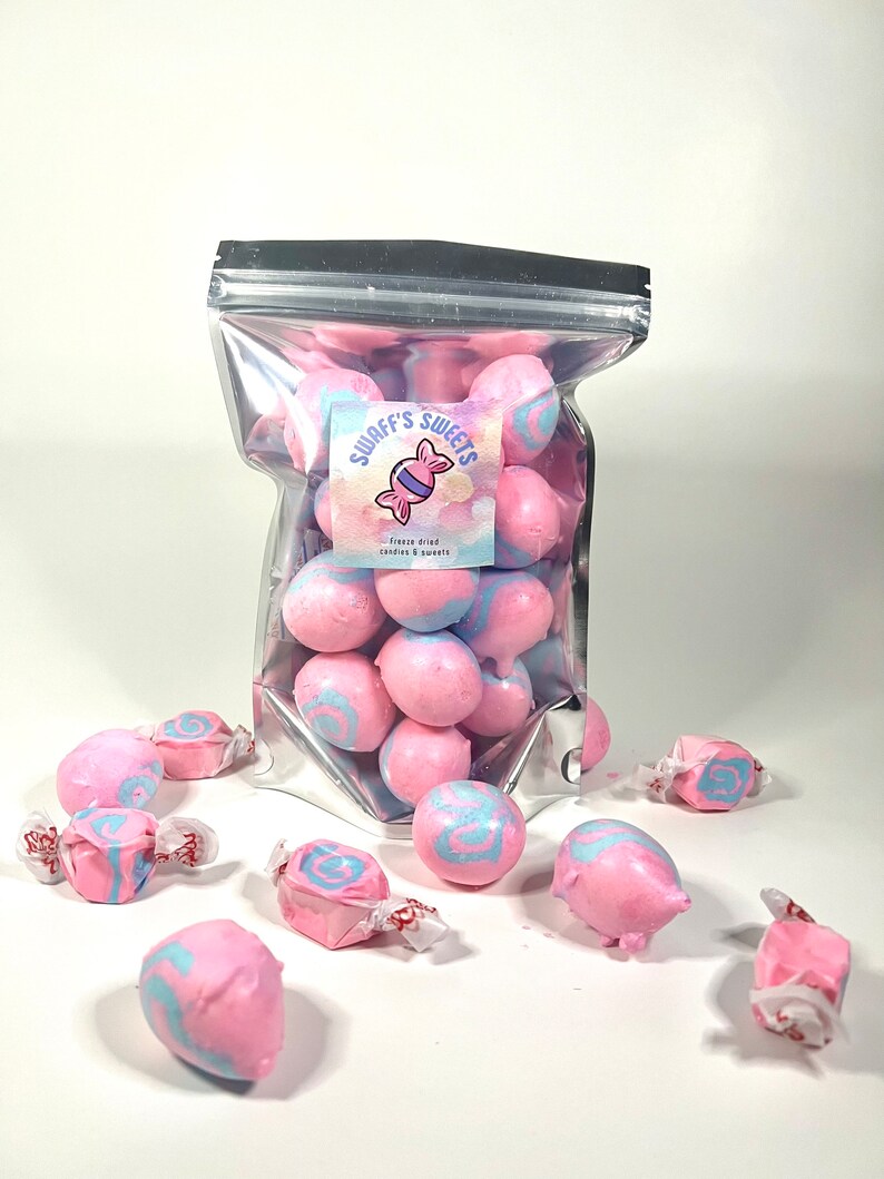 Freeze Dried Cotton Candy Saltwater Taffy Freeze Dried Candy Large Bags