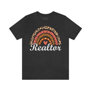 Cute Realtor Shirt, Rainbow, Colorful Realtor Shirt, Realtor Gift, Unisex Jersey Short Sleeve Tee, I Love Realty, Cheetah Print Realtor Shir