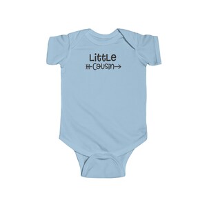 Little Cousin Onesie, Cousins Clothes, Infant Fine Jersey Bodysuit, Unisex, Baby Clothes, Cousin Pregnancy Announcement
