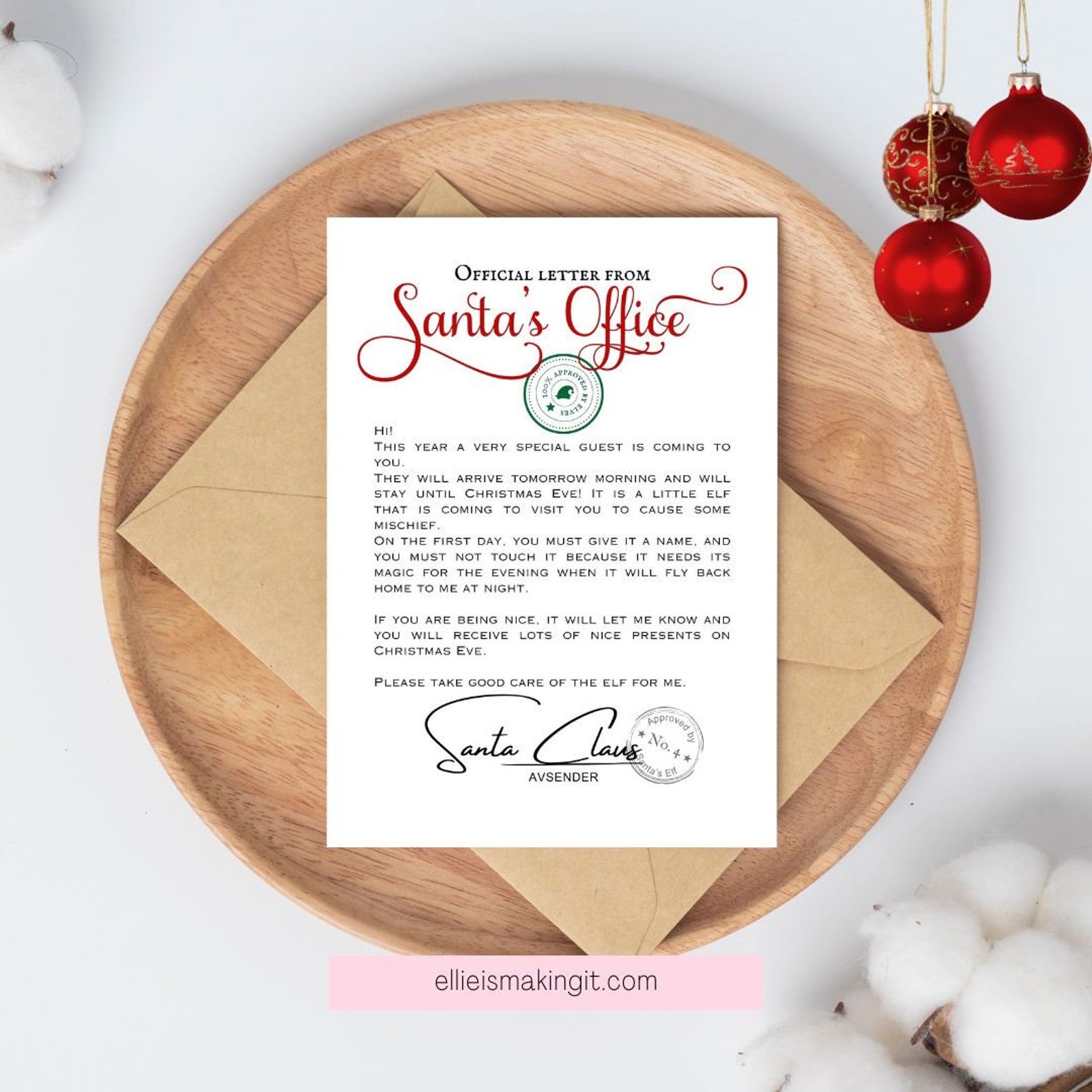 Letter From Santa, Elf on the Shelf Welcome Letter, Canva Template ...