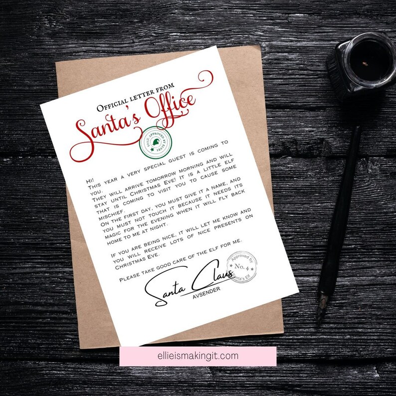 Letter From Santa, Elf on the Shelf Letter, Canva Template, Fully Editable, DIGITAL FILE