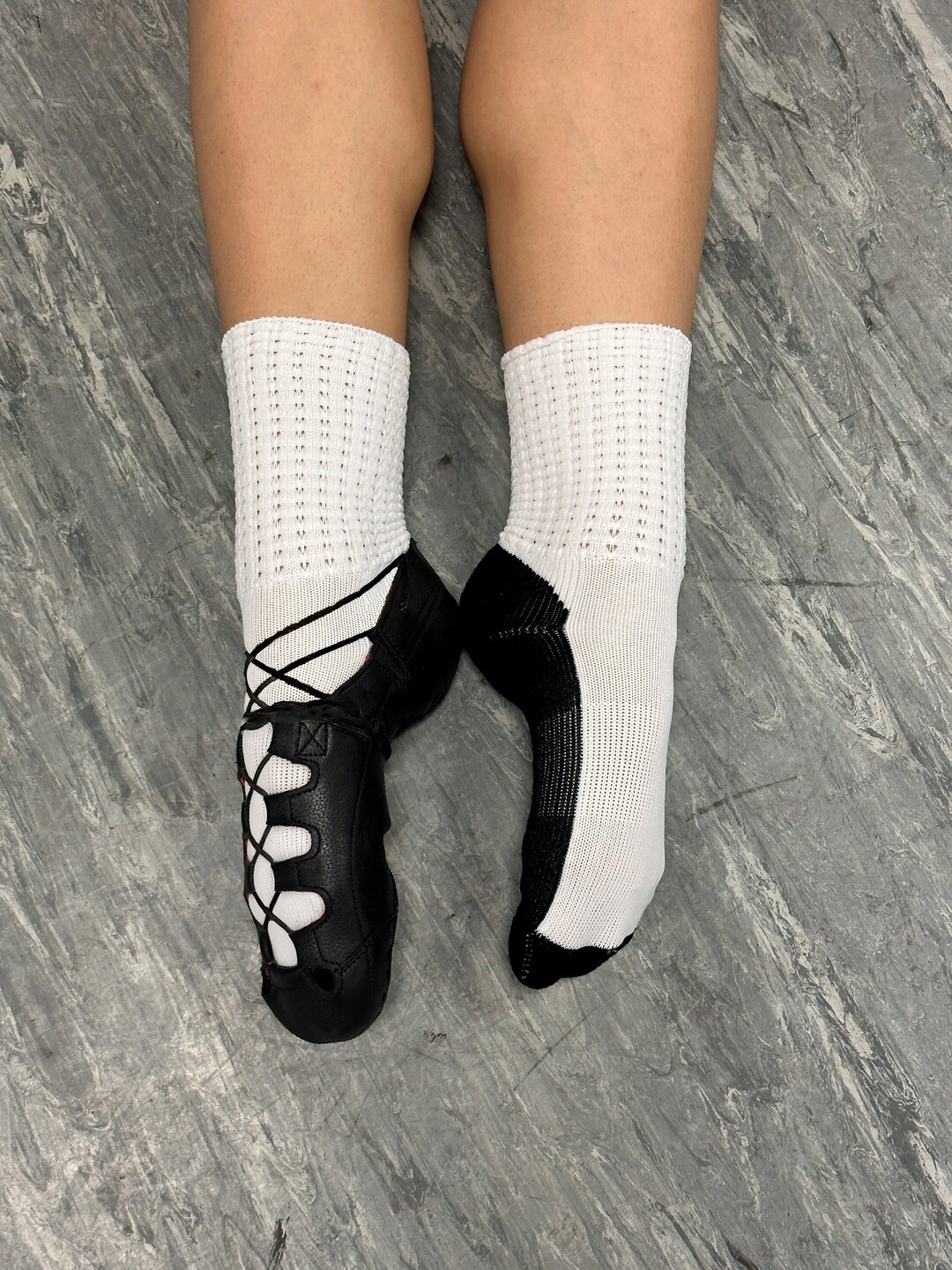 Short Poodle Socks, Irish Dance Sock, Feis Sock, Made in USA, Twotone