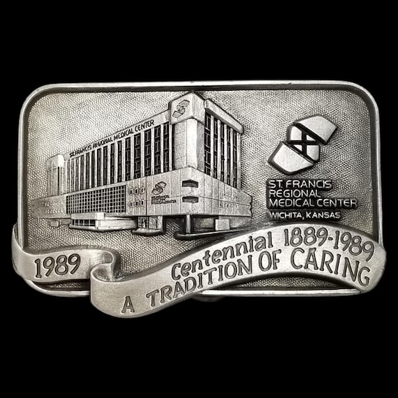 VTG Belt Buckle 1989 St. Francis Regional Medical Center Hospital Wichita Kansas