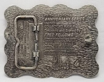 National Finals Rodeo Hesston NFR 1987 Belt Buckle Western Cowboy