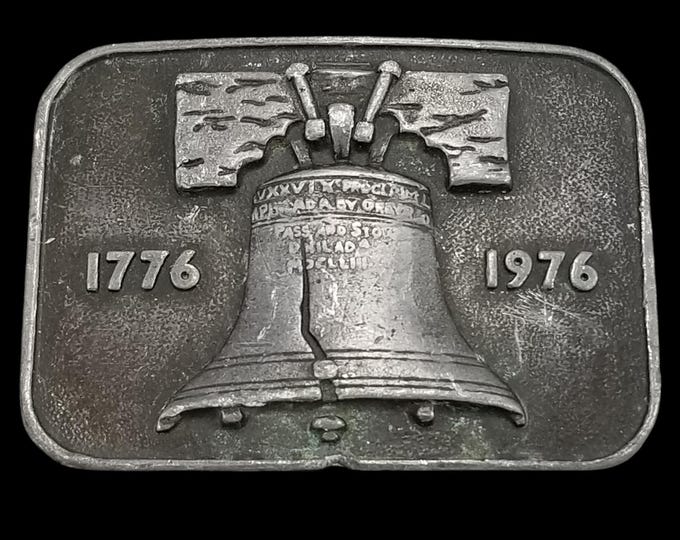 1976 Vintage Liberty Bell 1776 1976 Bicentennial Belt Buckle Made In The USA