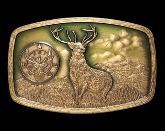 Vintage Belt Buckle 1981 Brass BPOE Benevolent and Protective Order of Elks