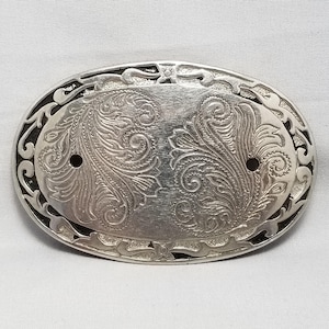 Hebilla de cinturón unisex para mujer con diseño floral grabado del suroeste